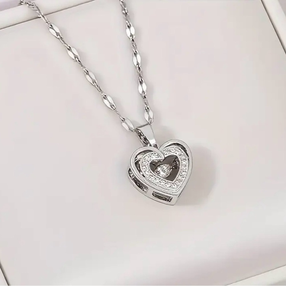 Silver Heart Necklace.